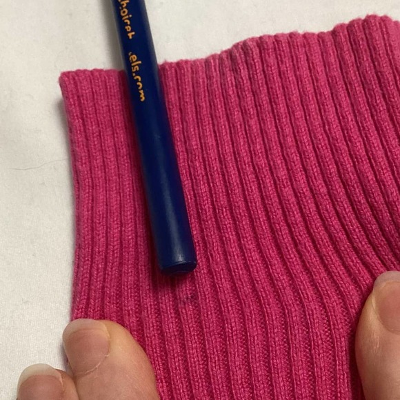 JC Penney Barbie Pink Cotton Wool Blend Pullover Sweater Stripes Sz Large Flawed - Picture 11 of 13